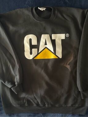 CAT Logo Black Crewneck Sweatshirt